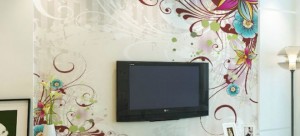 2013Korean-large-murals-living-room-TV-backdrop-wallpaper-bedroom-sofa-green-wall-clothing-flowers-densely-clustered