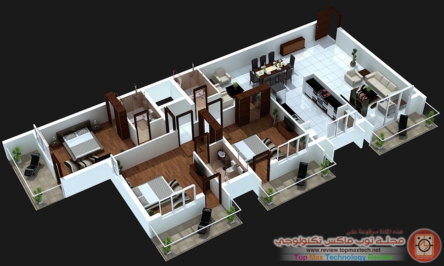 3-bedroom-with-balcony-house-plans