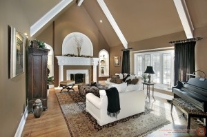 Living room in luxury home