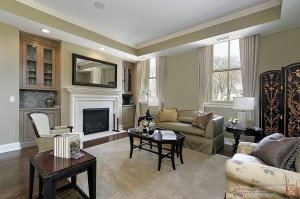 Living room in luxury home