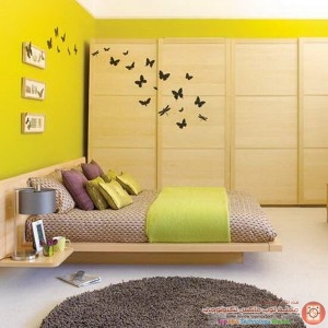 Elegant-Bedroom-Decoration-with-Butterfly-Wall-Stickers-Murals
