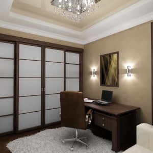 Home-Office-Ceiling-Wall-and-Interior-at-Apartment-with-Unique-Interior-Design-by-D-Proekt