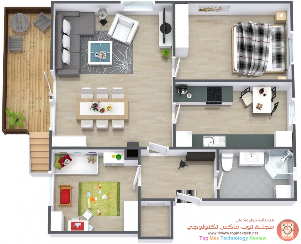 Simple-Two-Bedroom-House-Plan