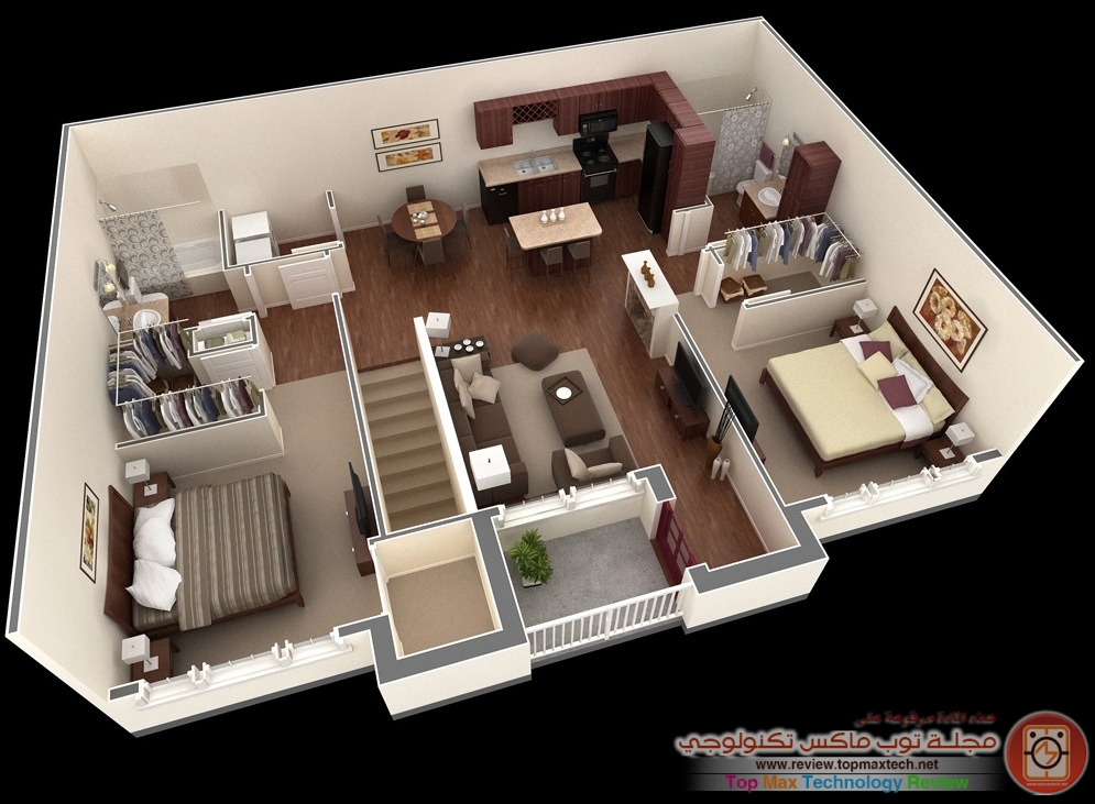 Springs-Apartment-Two-Bedroom-Plan