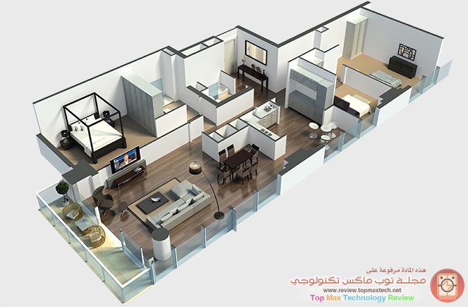 large-hall-3bedroom-layout