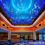 صور ديكورات اسقف جبس معلقة مضيئة حديثة   
