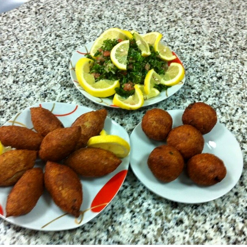 كبة دجاج.( العجينه)