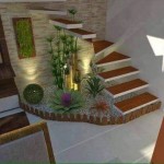 افكار لتصميم الحدائق الداخلية تحت الدرج