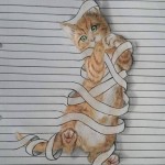 رسومات على أوراق دفتر روعه جدا 