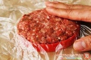 عمل البرجر على شكل دائري