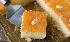 بسبوسة بالزبادى و جوز الهند