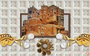 معالم أثرية يمنية .. إجعل واجهة مكانك أكثر جمالاً وروعة مع لوحات ورق حائط ( 3D )