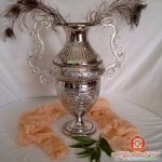 مزهريات مطلية بالذهب والفضة