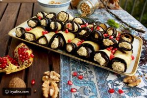 رولات الباذنجان بالجبن