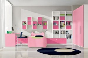 bedroom-chic-kids-bedroom-decor-inspiration-with-white-pink-openshelves-light-pink-bed-frame-with-ligth-green-bed-sheet-and-light-pink-wardrobe-chic-kids-bedroom-decor-inspiration