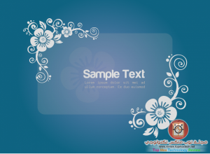 بانر فيكتور مع الزخارف الزهرية بالاركان floral vector banner
