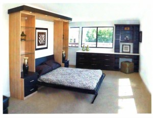 hidden-bed-with-built-in-cabinet-also-cool-rack-and-drawer-also-white-marble-flooring