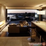 ديكورات شقق الترا مودرن باللون البني احدث صور تصاميم الشقق الحديثة