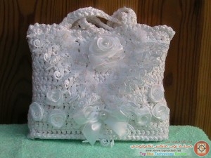 شنط كروشيه رقيقة 2014   حقائب كروشية شيك للخروج  Crochet bags