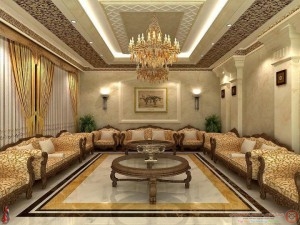 ديكورات جبس مجالس وكنب وثريات ونجف 2015