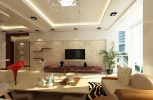 loft-living-room-design-ideas-neutral-colors-modern-chandelier