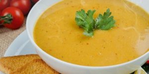 شوربة العدس بالشوفان الصحية